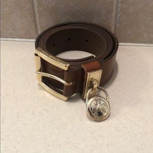 Tan leather Michael kor belt